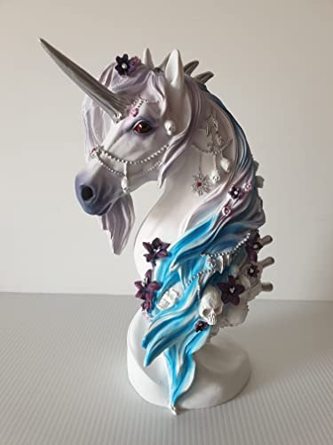 IM Gothic Einhorn Unicorn Sammlerfigur Statue Figur Dekoration Deko Fantasy Dekofigur Weiss von IM