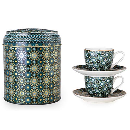 Images d'orient POR-922032 Andalusia Metalldose mit 2 Tassen und Untertassen Images d'orient POR-922032 Andalusia Metalldose mit 2 Tassen und Untertassen von IMAGES D'ORIENT
