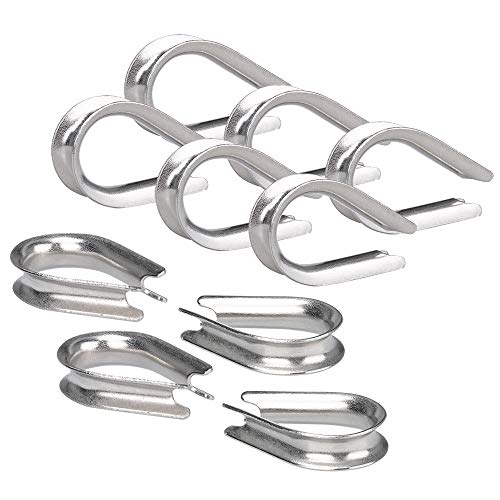IMAGINE 10 Stück (Größe Wählbar: 1/8" 5/32" 3/16" 1/4" 1/6") 304 Edelstahl Kabelkausche Herz Kausche Kabel Stahldraht Seil Rigging Material (M4:5/32") von IMAGINE
