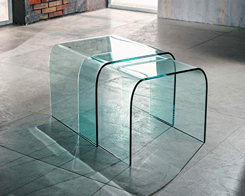 Imago Factory Duo | Couchtische aus Glas für das Wohnzimmer, Moderne Sofatische, Wohnzimmermöbel aus Glas, Sofatische Made in Italy, Modernes Design, Coffee Tables von IMAGO FACTORY