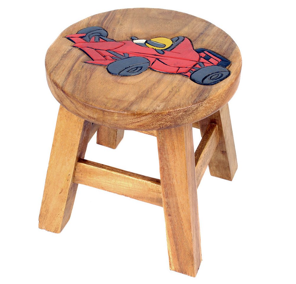 IMAGO Kinderhocker Hocker Holz Massiv klein für Kinder, rund 25 cm mit Motiv, Holzhocker auch Blumenhocker Dekohocker von IMAGO