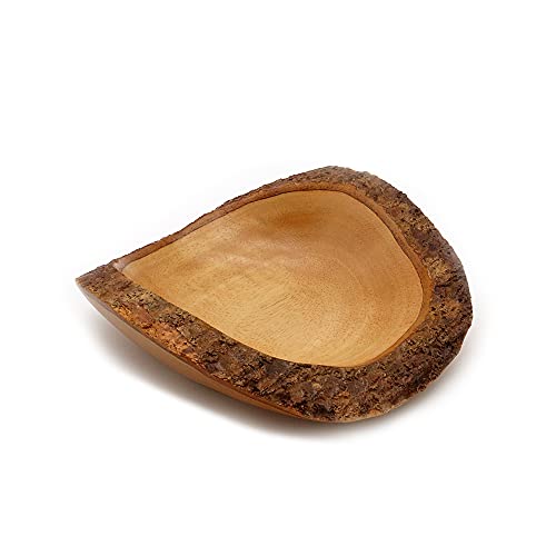 IMAGO Mangoholzschale in verschiedenen Größen, Holzschale zur Dekoration, Holz Schale Obstschale Snackschale rustikal (16cm x 16cm x 5cm) von IMAGO