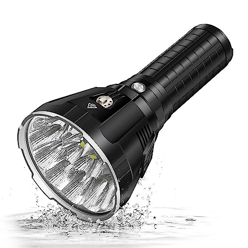 IMALENT MS18W Hellste Taschenlampe 100000 Lumen, Lange Reichweite bis zu 1KM, Taschenlampe Aufladbar mit CREE XHP70.2 Leds IP56 Wasserdichte, für Höhlen und Notfall (Warmweißes Licht) von IMALENT