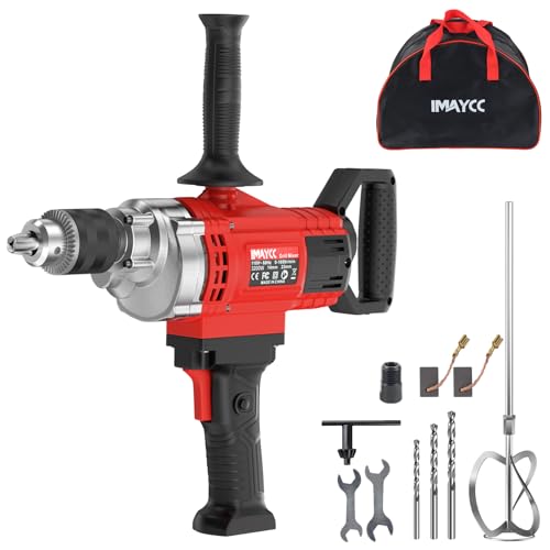 IMAYCC 3200W Rührwerk Elektrischer, 2-in-1 Multifunktionaler Mörtelrührer Bohrmischer, Betonmischer Mörtelmischer Ergonomisch Rührer Elektrisch Für Zementschlam Wood Walls Metal von IMAYCC