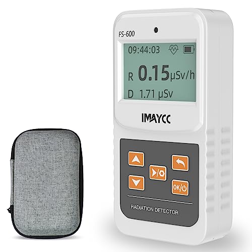 IMAYCC Geigerzähler, FS-600 Dosimeter Automatischer Strahlungsdetektor, Radioaktivität Nuklearer Strahlungsdetektor Kann in Privathaushalten, Unternehmen, in Innenräumen und im Freien verwendet werden von IMAYCC