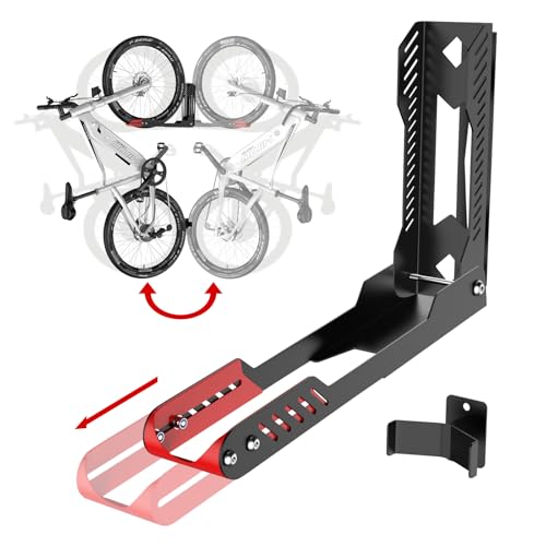 IMAYCC Schwenkbare Fahrrad-Wandhalterung, vertikal verstellbar, faltbar, kein Anheben erforderlich, Wandmontage, geeignet für 50,8 cm - 73,7 cm MTB-Rennräder, platzsparender Fahrradträger für Zuhause, IMAYCC Schwenkbare Fahrrad-Wandhalterung, vertikal verstellbar, faltbar, kein Anheben erforderlich, Wandmontage, geeignet für 50,8 cm - 73,7 cm MTB-Rennräder, platzsparender Fahrradträger für Zuhause, von IMAYCC