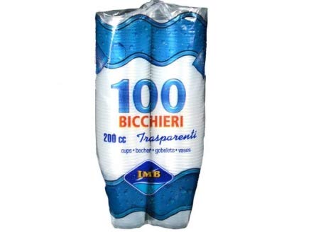 IMB Transparente Gläser 200cc (CF 100 Stück), sortiert von IMB