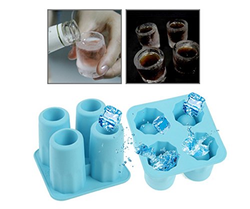 Ice Shot Glas Maker Tablett Form – Macht Shot Gläser aus Schokolade, Eis, Saft für Geburtstag Weihnachten Partys Hochzeiten Veranstaltungen Drinking Games Neuheit Geschenke – zufällige Farbe von IMBS