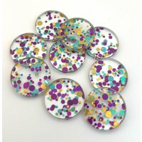 606. Glitzer Acryl Konfetti Lila 20 Mm | Nachhaltig & Wiederverwendbar Streudeko Für Geburtstag, Einschulung, Babyparty, Hochzeit, Taufe von IMCLaserdesign