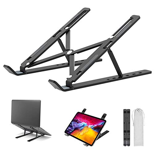 Laptop-Ständer, verstellbare Notebook-Ständer, Halterung für Schreibtisch, tragbarer Tablet- und Computer-Ständer, faltbar, ergonomisch, für Laptops und Tablets geeignet. von IME
