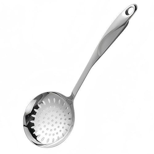 IMEEA Schaumlöffel SUS304 Edelstahl Schaumkelle Sieb Löffel mit langem Griff, Schöpfkelle 38.5cm Spülmaschinengeeignet von IMEEA