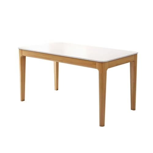 Büro-Besprechungstisch Einfacher Rechteckiger Esstisch Aus Massivem Holz, Schiefer, for Zuhause, Kleine Wohnung, Wohnzimmer Esstisch von IMEITE