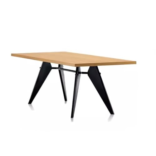 Büro-Besprechungstisch Kreativer Nordischer Rechteckiger Esstisch Aus Massivholz for Das Arbeitszimmer Im Retro-Stil In Holzfarbe Esstisch Büro-Besprechungstisch Kreativer Nordischer Rechteckiger Esstisch Aus Massivholz for Das Arbeitszimmer Im Retro-Stil In Holzfarbe Esstisch von IMEITE