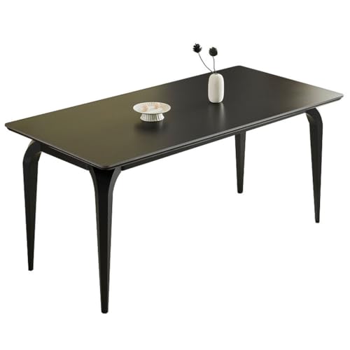 Büro-Besprechungstisch Nordic Einfache Stil Rock Platte Esstisch Hause Kleine Wohnung Rechteckigen Reinem Schwarz Esstisch Büro-Besprechungstisch Nordic Einfache Stil Rock Platte Esstisch Hause Kleine Wohnung Rechteckigen Reinem Schwarz Esstisch von IMEITE