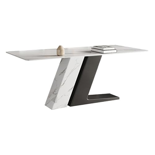 Büro-Besprechungstisch Quadratischer Esstisch aus Steinplatte, moderner, einfacher for Zuhause und kleine Wohnungen Esstisch(1.8x0.8x0.75m) von IMEITE