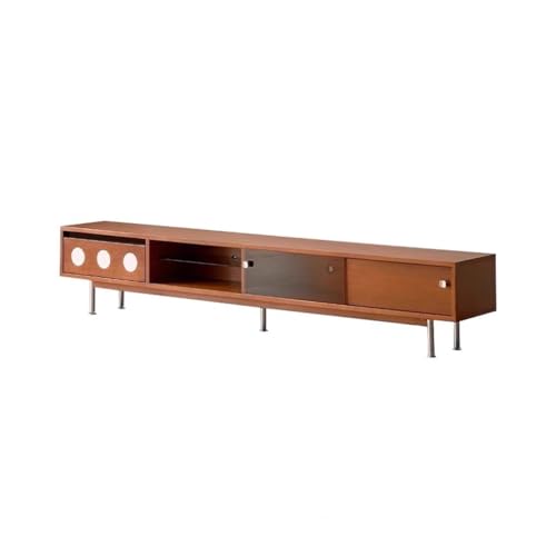 Entertainmentcenter Retro Möbel Schrank Wohnzimmer TV Schrank Aus Massivholz TV-Ständer Für Wohnzimmer(A:180CM*32CM*40CM) von IMEITE