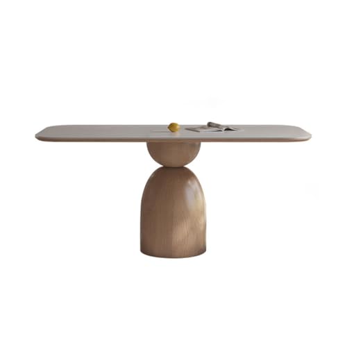 IMEITE Büro-Besprechungstisch Creme Stil Rock Platte Runden Esstisch Hause Japanischen Langen Esstisch von IMEITE