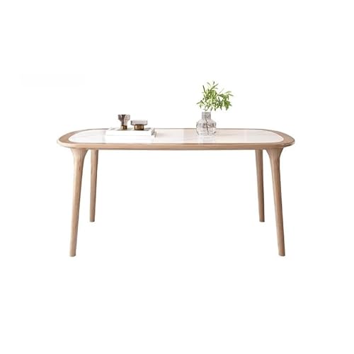 IMEITE Büro-Besprechungstisch Massivholz Rock Board Esstisch Moderne Einfache Esche Rechteckigen Nordic Esstisch(130x70x75cm) von IMEITE