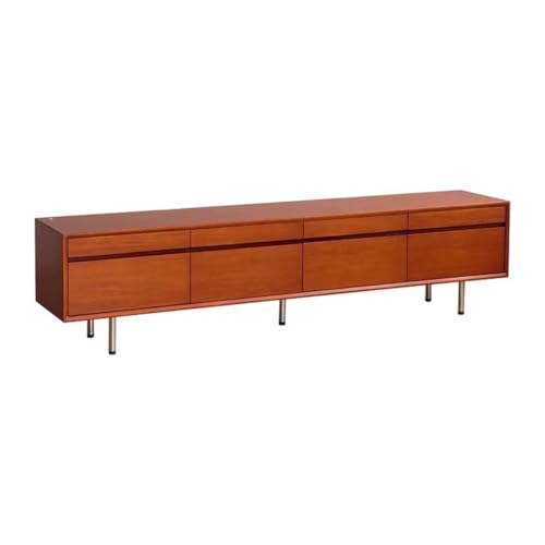 IMEITE Entertainment Center Home Retro Multifunktionaler Bodenschrank Wohnzimmer Schlicht Massivholz TV-Ständer für Wohnzimmer (B: 210 cm x 40 cm x 50 cm) von IMEITE