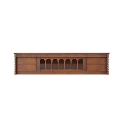 IMEITE Entertainment Center Retro Massivholz TV-Schrank Villa großes Wohnzimmer audiovisueller Boden TV-Ständer für Wohnzimmer von IMEITE