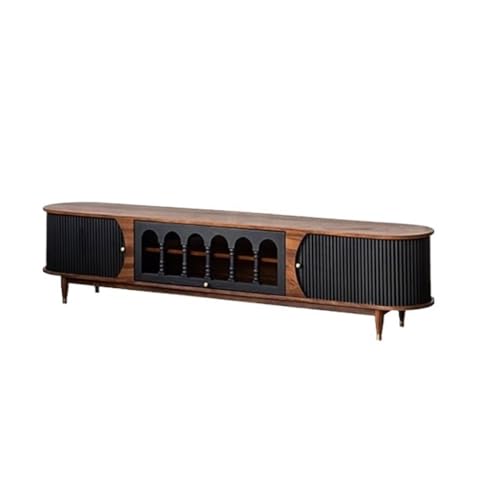 IMEITE Entertainment Center Wohnzimmer hochwertiger farbpassender Massivholz-TV-Schrank für Zuhause, Sanitär, Retro-TV-Ständer für Wohnzimmer (B: 220 cm x 40 cm x 50 cm) von IMEITE