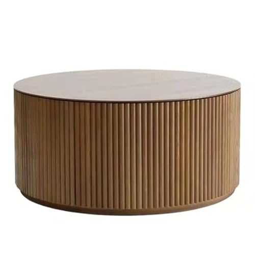 IMEITE Haus Dekor Wohnzimmer Einfacher Teetisch Kreativer Runder Couchtisch Balkon Snacktisch Holz Teetisch Couchtische für Wohnzimmer (B) von IMEITE