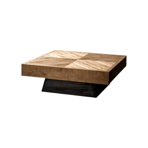IMEITE Hausdekor, Wohnzimmertisch, schlicht, Massivholz, Retro, alter Couchtisch, Landhaustisch, Couchtische für Wohnzimmer (120 cm) von IMEITE