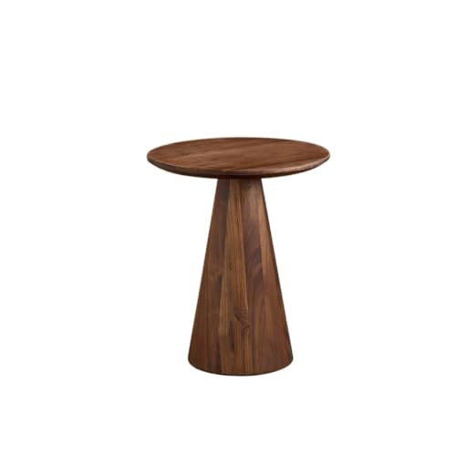 IMEITE House Decor Beistelltisch aus schwarzem Walnussholz, runder Ecksofa, schlichtes Wohnzimmer, Balkon, Massivholz, kleiner runder Couchtisch, Couchtisch für Wohnzimmer (A) von IMEITE