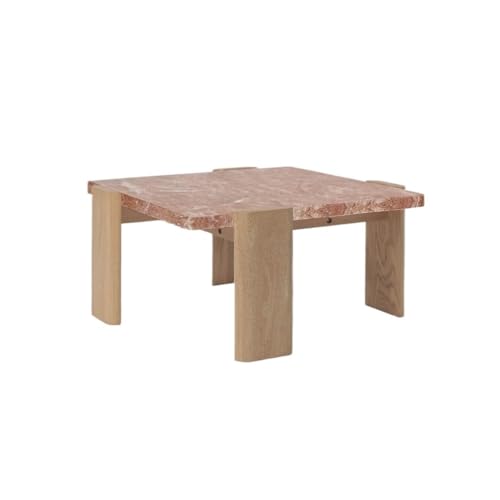 IMEITE House Decor Couchtisch, Naturweiß, Travertin, Retro, einfacher Beistelltisch, Couchtische für Wohnzimmer (B) von IMEITE