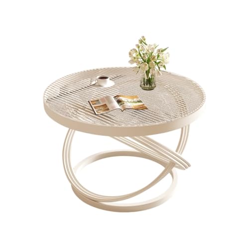 IMEITE House Decor Kleiner Couchtisch aus Glas, einfacher kleiner Tisch, Glasoberfläche, kreative Couchtische für Wohnzimmer (A) von IMEITE
