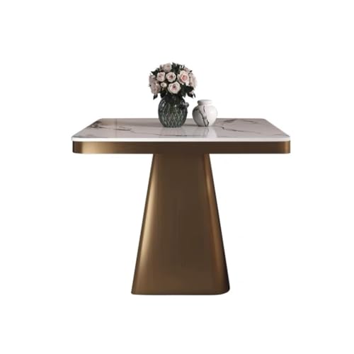 IMEITE House Decor Moderner quadratischer Tisch aus Steinplatte, kleiner Couchtisch, Wohnzimmer, Sofa, Balkon, kleiner Tisch, Couchtische für Wohnzimmer (B) von IMEITE