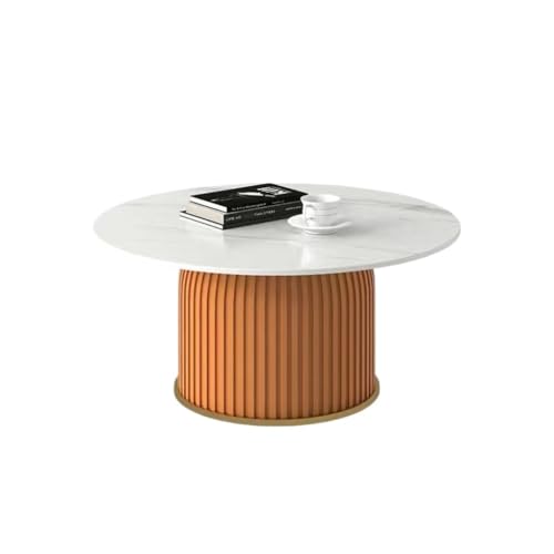 IMEITE House Decor runder Couchtisch mit Steinplatte, moderner Beistelltisch, kreativ, kleine Wohnung, Wohnzimmer, Zuhause, Couchtisch für Wohnzimmer (B) von IMEITE