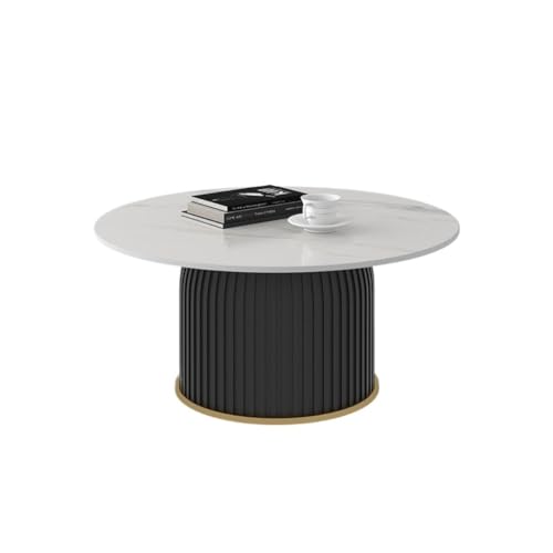 IMEITE House Decor runder Couchtisch mit Steinplatte, moderner Beistelltisch, kreativ, kleine Wohnung, Wohnzimmer, Zuhause, Couchtisch für Wohnzimmer (D) von IMEITE