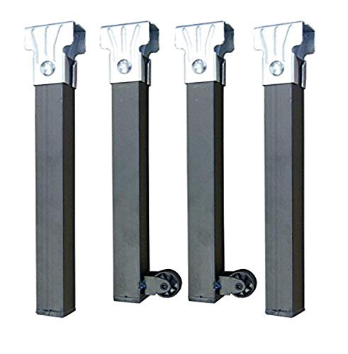 IMEX EL ZORRO 4er Set Rahmenfüße mit Rollen 350x30x30mm Metall Neutral 39x5x3cm von EL ZORRO