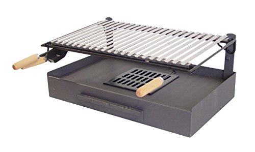 IMEX EL ZORRO INOX Grillschublade mit Grillrost, 68 x 40 x 26 cm, schwarz, 71409 von IMEX EL ZORRO