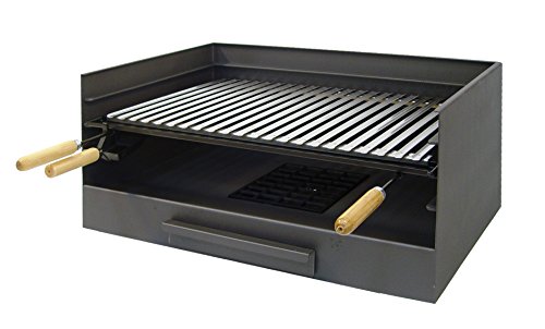 Imex El Zorro 71516 Tischgrill mit Grillrost, Edelstahl, 72 x 40 x 33 cm, Grau von IMEX EL ZORRO