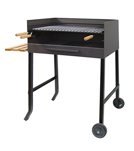 Imex The Fox 71520 – Grill mit Rädern und Grill INOX, 50 x 40 x 100 cm, Schwarz von IMEX EL ZORRO