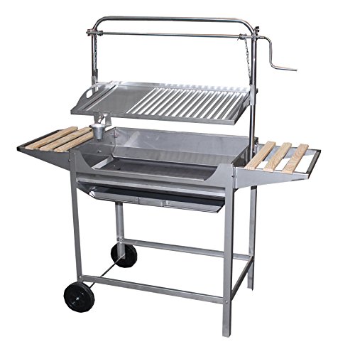 Imex El Zorro Grill aus Edelstahl, mit Grillrost, Hebebühne, Rollen und Seitenablagen, Grau, 124 x 50 x 140 cm, 71767 Imex El Zorro Grill aus Edelstahl, mit Grillrost, Hebebühne, Rollen und Seitenablagen, Grau, 124 x 50 x 140 cm, 71767 von EL ZORRO
