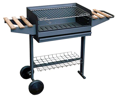 Imex El Zorro Grill mit verzinktem Grill, Rollen und Tabletts, Schwarz, 120 x 42 x 86 cm, 71760 von IMEX EL ZORRO