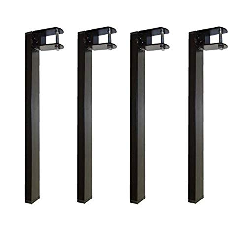 EL ZORRO Känguru-Set mit 4 Füßen, Metall, Schwarz, 36,5 x 4 x 2 cm von EL ZORRO
