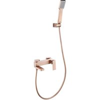 IMEX Badewannenarmatur aus Messing und Zinklegierung gebürstete Rosegold-Finish ABS-Duschhalterung 1-Position Duschkopf 180 cm Metallflexschlauch IMEX Badewannenarmatur aus Messing und Zinklegierung gebürstete Rosegold-Finish ABS-Duschhalterung 1-Position Duschkopf 180 cm Metallflexschlauch von IMEX