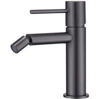 IMEX Bidet-Einhebelmischer aus Messing in Black Gun Metal mit 26 mm Keramikkartusche und doppelseitigem 3-8“-Flexschlauch-Set – Serie Monza IMEX Bidet-Einhebelmischer aus Messing in Black Gun Metal mit 26 mm Keramikkartusche und doppelseitigem 3-8“-Flexschlauch-Set – Serie Monza von IMEX