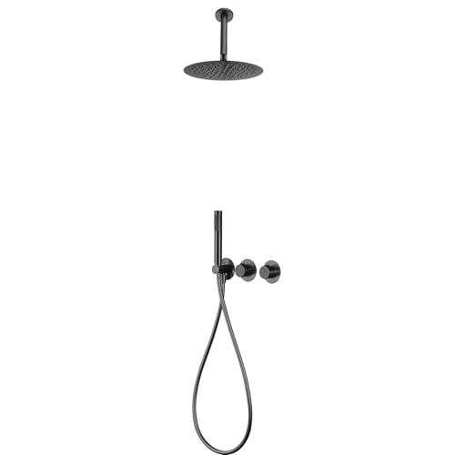 IMEX GTB056/BGM BREDA Conjunto Ducha Monomando Empotrado Black Gun Metal von IMEX