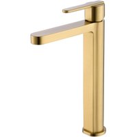 IMEX Hocharmatur aus Messing in gebürstetem Gold mit 28 mm Keramik-Kartusche und 2 flexiblen 3-8 Anschlüssen – Modell BDR001-3 IMEX Hocharmatur aus Messing in gebürstetem Gold mit 28 mm Keramik-Kartusche und 2 flexiblen 3-8 Anschlüssen – Modell BDR001-3 von IMEX