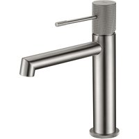 IMEX Messing-Waschtischarmatur mit gebürsteter Nickel-Oberfläche Keramikkartusche Ø26 mm und 2 flexiblen Schläuchen 3-8 Höhe 200 mm Modell LINE IMEX Messing-Waschtischarmatur mit gebürsteter Nickel-Oberfläche Keramikkartusche Ø26 mm und 2 flexiblen Schläuchen 3-8 Höhe 200 mm Modell LINE von IMEX