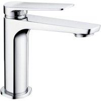 IMEX Miscelatore lavabo aus widerstandsfähigem Messing mit chromierter Oberfläche keramischer Ø26 mm Kartusche inklusive 2 flexiblen 3-8 Schläuchen – von IMEX