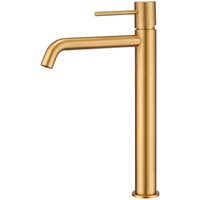 IMEX Miscelatore monocomando lavabo alto in ottone con finitura PVD oro spazzolato cartuccia ceramica Ø26 mm TOP set 2 flessibili 3-8 – Modell MONZA IMEX Miscelatore monocomando lavabo alto in ottone con finitura PVD oro spazzolato cartuccia ceramica Ø26 mm TOP set 2 flessibili 3-8 – Modell MONZA von IMEX