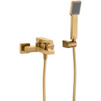 IMEX Mischbatterie Badewanne-Dusche Serie ART gebürstetes Gold Messingkörper 180 cm Metallflexschlauch ABS Duschhalter quadratischer Duschgriff IMEX Mischbatterie Badewanne-Dusche Serie ART gebürstetes Gold Messingkörper 180 cm Metallflexschlauch ABS Duschhalter quadratischer Duschgriff von IMEX