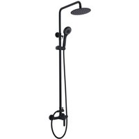 IMEX Set Duscharmatur Serie ROMA schwarzmatt Stahl und Messing extraflacher Duschkopf Ø20 cm mit Kalkschutz Keramik-Kartusche Ø35 mm ausziehbare IMEX Set Duscharmatur Serie ROMA schwarzmatt Stahl und Messing extraflacher Duschkopf Ø20 cm mit Kalkschutz Keramik-Kartusche Ø35 mm ausziehbare von IMEX