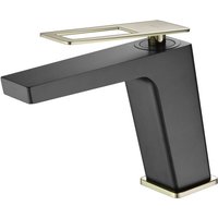 IMEX Waschtischarmatur aus Messing mit matt schwarzer und glänzend goldfarbener Oberfläche Keramikkartusche Ø26 mm inkl 2 flexiblen Anschlüssen – IMEX Waschtischarmatur aus Messing mit matt schwarzer und glänzend goldfarbener Oberfläche Keramikkartusche Ø26 mm inkl 2 flexiblen Anschlüssen – von IMEX